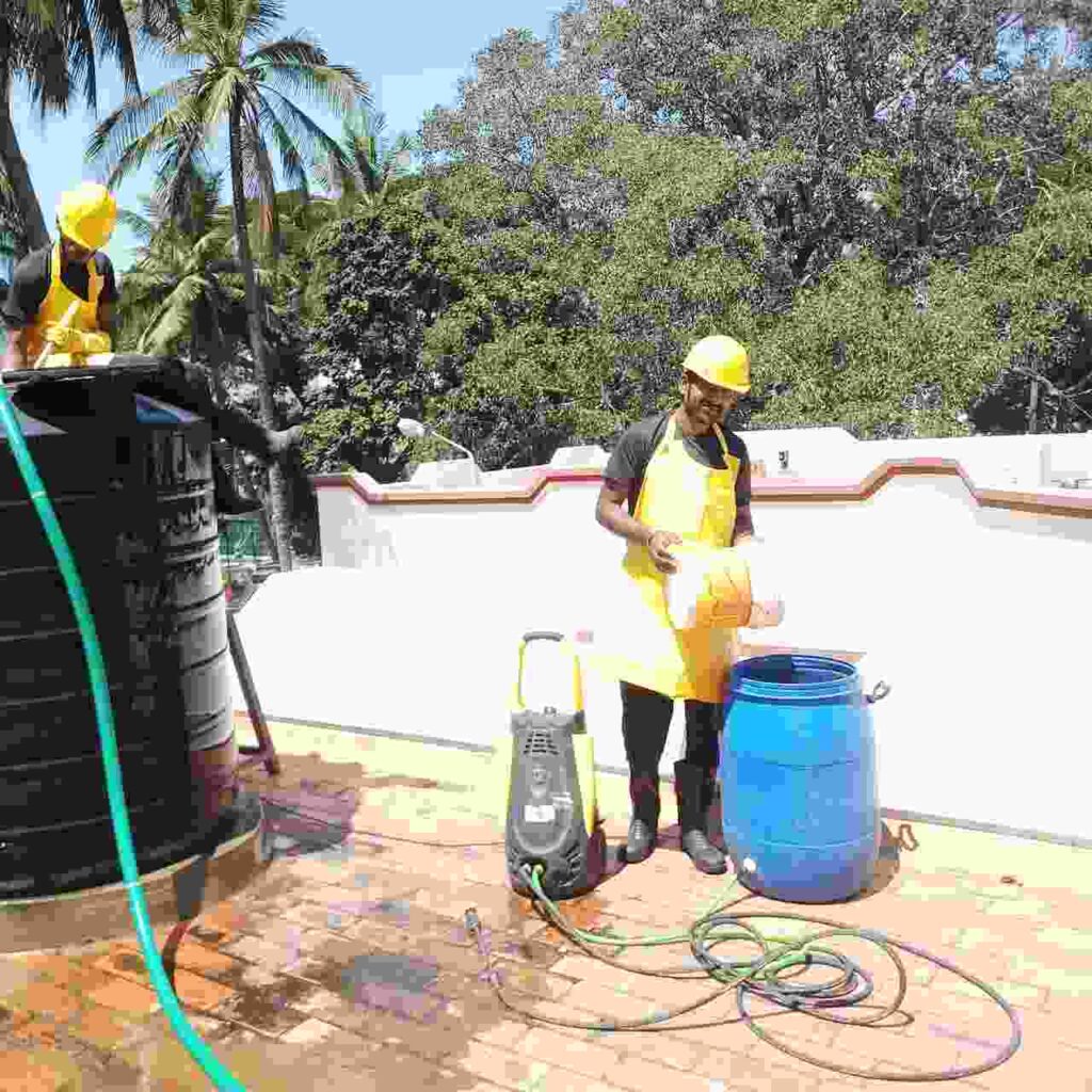 Sintex Tank Cleaning done by employee