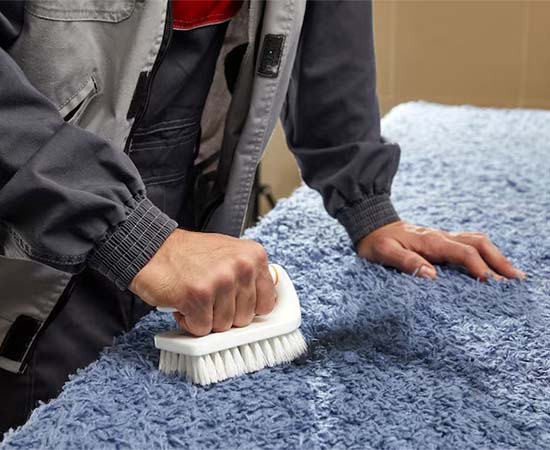 Office carpet cleaning services using scrubber cleaning