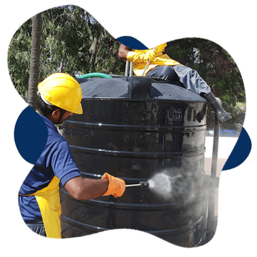 Sintex Tank Cleaning done by employees